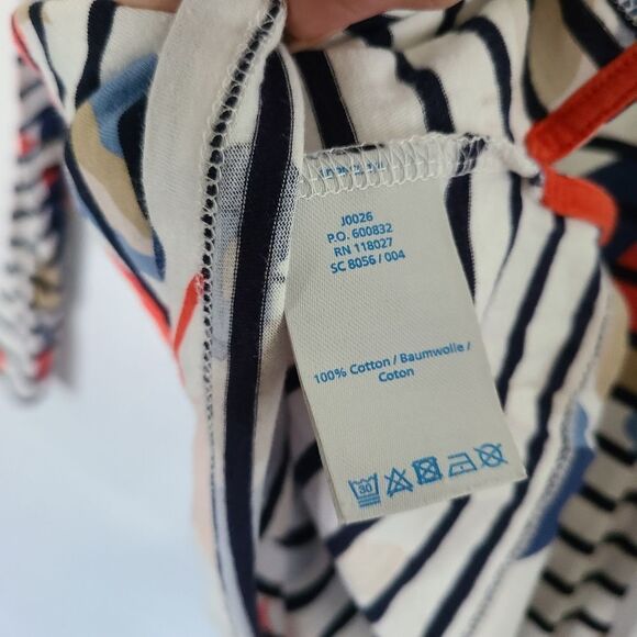 Boden Great Brenton Stripes and Floral Long Sleeve Statement Tee sz 6 - Picture 4 of 4